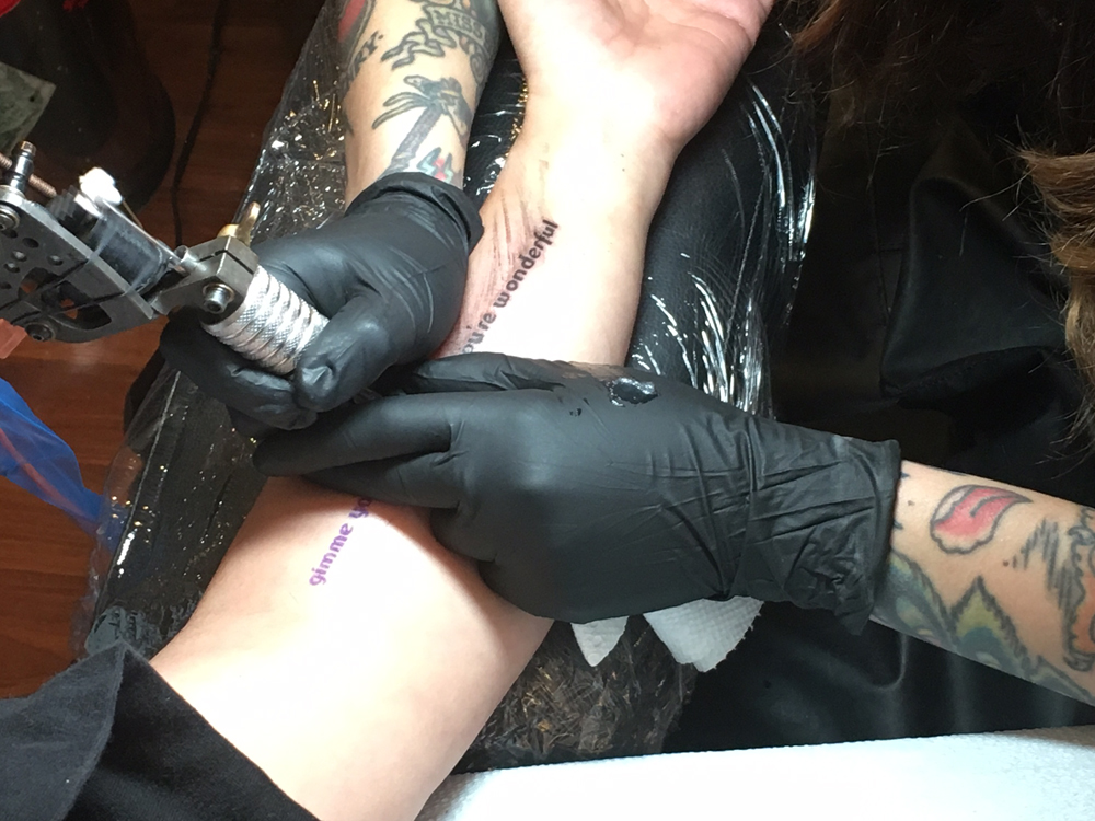 Cyndi Lou at Tsunami Tattoo in Portland, ME works her magic